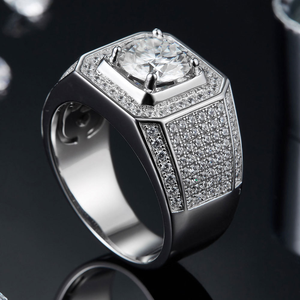 <span class=keywords><strong>Bague</strong></span> en <span class=keywords><strong>argent</strong></span> 925 <span class=keywords><strong>homme</strong></span> 1CT 2CT 3CT moissanite hommes <span class=keywords><strong>bague</strong></span> def vvs top qualité original <span class=keywords><strong>argent</strong></span> 925 pierre anneaux pour hommes - Product Image 2