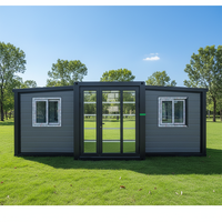 Casa Container Prefabbricata Modulare Espandibile 20ft 40ft con 3 Stanze, 2 Bagni e 2 Piani, Villa di Lusso dal Design Moderno Resistente agli Uragani