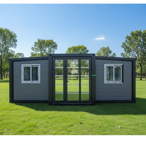 Maison conteneur 20ft 40ft 3 pièces préfabriquée modulaire extensible 2 salles de bain et 2 étages Villa de luxe design moderne anti-ouragan - Product Image 1