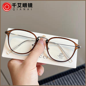 กรอบแว่นตาทรงรี TR90 สไตล์เกาหลีใหม่สำหรับผู้หญิง แว่นอ่านหนังสือป้องกันแสงสีฟ้าพร้อมเลนส์ PC ดีไซน์ศิลปะวรรณกรรม - Product Image 3