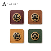 Étiquette en cuir personnalisée APEX pour hijab et abaya, fabrication d'étiquettes en cuir pour foulards, chapeaux, sacs, vêtements, logo personnalisé pour hijab et abaya