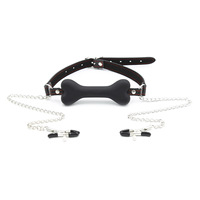 Bouchons buccaux en silicone, boules de yoga orales, mini pinces à tétons, jouets sexuels BDSM