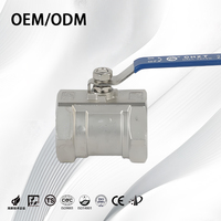 Vanne à bille industrielle manuelle monobloc en acier inoxydable 304/316 à filetage interne haute pression NPT pour l'eau