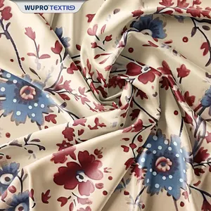 Wupro Textiel 100 Polyester Groothandel Gerecycled Nieuwe Versie Stretch Ademende Waterdichte Zeil Prints Stof