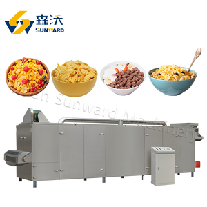 Máquina extrusora de copos de maíz de doble tornillo de pequeña capacidad, línea automática de producción de cereales para el desayuno - Product Image 4