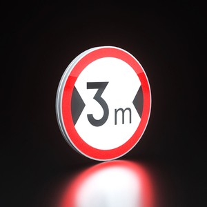 Lớp IV microprism phản quang nhôm hồ sơ dấu hiệu giao thông tùy chỉnh không thấm nước tự sáng Dấu hiệu cảnh báo an toàn - Product Image 5