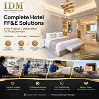 Ensemble de meubles de chambre d'hôtel IDM Foshan, meubles de chambre d'hôtel modernes et luxueux personnalisables pour les hôtels 3-5 étoiles de Dubaï