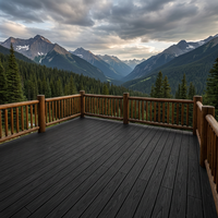 Plancher en WPC rigide 100 % étanche personnalisé pour l'extérieur, avec couche d'usure AC3, pour usage résidentiel et jardin
