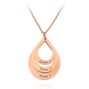 Collana personalizzata in acciaio inossidabile di natale bohémien Unfade impermeabile <span class=keywords><strong>per</strong></span> gioielli in bianco catena nome personalizzato data <span class=keywords><strong>per</strong></span> gli amici - Product Image 4