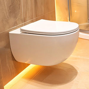 Inodoro de cerámica moderno con tanque, WC funcional, para el hogar, venta al por mayor, en stock - Product Image 1