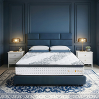 Matelas hybride haut de gamme hypoallergénique à ressorts ensachés, mousse haute densité, bord renforcé, respirant et confortable