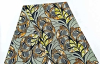 Kain katun 100% baru, motif Afrika, tenun, bernapas, lembut, berat sedang, 6 yard, kain wax Pagne