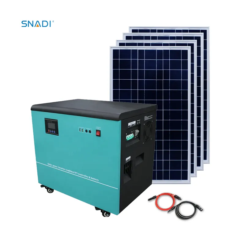 Система солнечных батарей 5 кВт, генераторы со встроенным аккумулятором для всей домашней системы