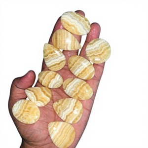 Natural <b>Yellow</b> <b>Lace</b> Agate Loose Gemstone Cabochon Polished Mix Shape Customizable Size Certified Quality Jewelry Making Gemstone - Product Image 1