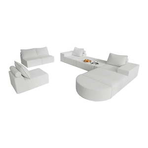 Sofá Seccional Convertible en Forma de U de Espuma de Alta Resiliencia, Paquete al Vacío, Sofá Cama para Espacios Pequeños, Ideal para Áreas de Espera - Product Image 4
