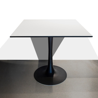 Plans de travail de table à manger d'extérieur en stratifié compact moderne DEBO résistant aux rayures, imperméable et hygiénique pour mobilier d'extérieur