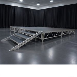 Scène modulaire portable en aluminium de 1 m x 2 m avec escalier - Product Image 2