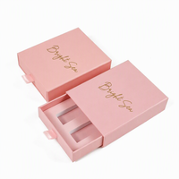Vente en gros de boîte d'emballage cadeau à tiroir rose imprimé haut de gamme personnalisé pour les lèvres design en papier de qualité supérieure pour shampoing lèvres