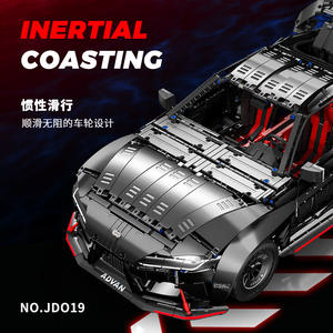 Set de Construcción de Bloques JD019 de Pequeño Ángulo, Modelo de Coche del Rey Demonio Toro de Regreso al Futuro, para Niños de 8 a 13 Años, 800 Piezas - Product Image 4