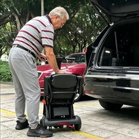 Scooter pliable léger avec logo personnalisé NFC pour personnes âgées, batterie au lithium 24V6.6Ah, scooter portable à 4 roues pour avion