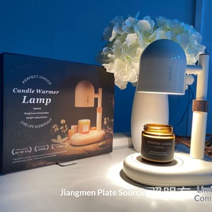 Newest <b>Table</b> Lamp Electric Incense Burner Candle <b>LED</b> <b>Lights</b> Retro Cream Color Electric Aromatherapy Crystal Stone - Product Image 2