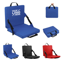 Coussin de siège pliable d'extérieur personnalisé, coussin de soutien souple pour chaise portable, événements sportifs, stade, coussin de siège pliable