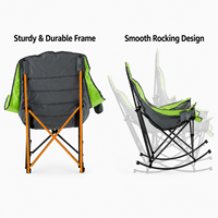 Chaise de camping pliante et portable avec mouvement de balancement fluide