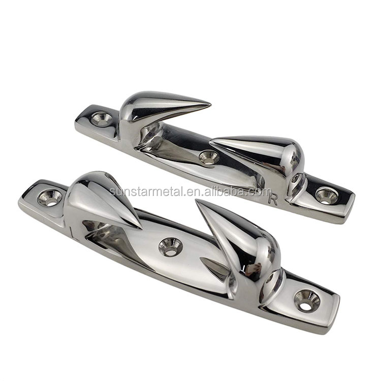 316 Stainless Steel Bow Chock Straight Cleat Line Marine Boat Yacht Straight Fairlead Bow Chock Hardware 4 Inches