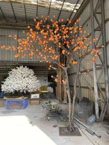 <span class=keywords><strong>Arbre</strong></span> artificiel de style chinois, simulé, en forme de kaki, pour la décoration intérieure d'hôtels, en fibre de verre, <span class=keywords><strong>arbre</strong></span> fruitier artificiel - Product Image 3