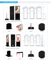 Écran publicitaire sur pied 43" 55" avec écran tactile, moniteur Android 2K 4K, affichage numérique, totem