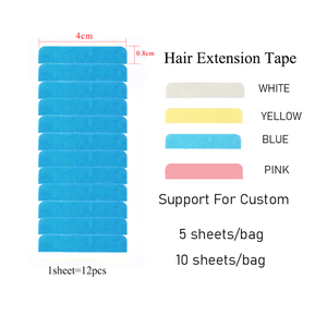 Nastro <span class=keywords><strong>Biadesivo</strong></span> in TPU Pre-Tagliato 4cm X 0,8cm con Colla Medica per Extension <span class=keywords><strong>Capelli</strong></span> Senza Residui Certificato ISO 13485 - Product Image 5