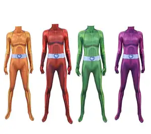 Women Girls Metroid Cosplay Costumes Samus Aran Zero Suit 3D Print Game Zentai Catsuit Samus Jumpsuit Bodysuit