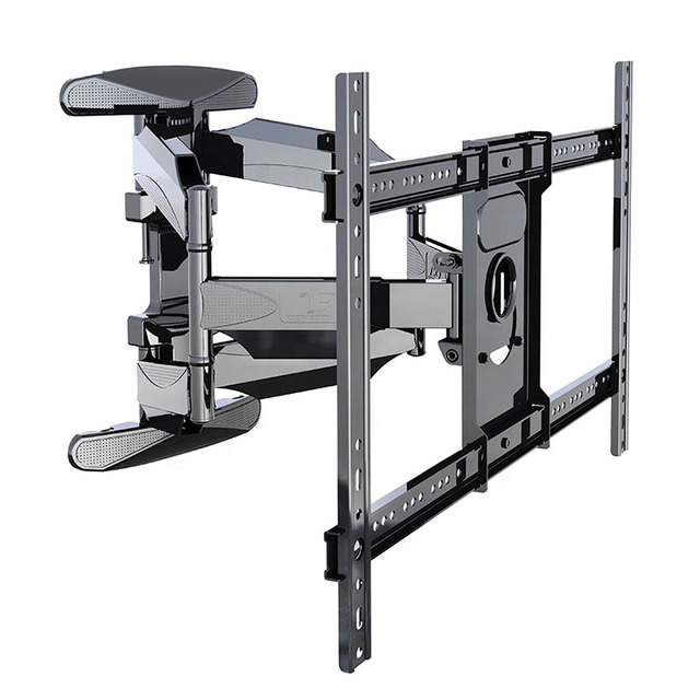 Hot Selling Full Motion Movable Wall TV Stand Bracket Stainless Steel Mobile LCD Mount Swivel Adjustable Cart 40''-75''