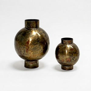 Vase à fleurs en métal doré antique de haute qualité avec finition brillante pour la décoration de la maison et de l'hôtel - Product Image 1