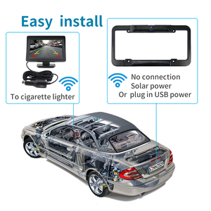 IPoster 4.3 "Monitor di visione posteriore di energia solare Wireless telecamera <span class=keywords><strong>targa</strong></span> - Product Image 3