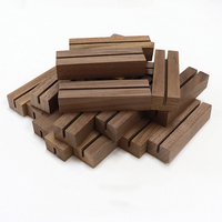 Supports de numéros de table en bois de noyer et acrylique, écologiques, peints, pour affichage