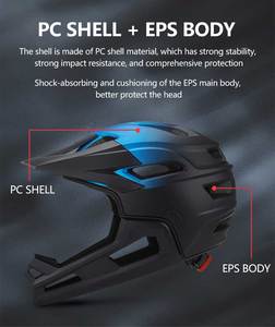 Casco de Ciclismo de Montaña de Cobertura Total de Alta Calidad con Estándar CE CPSC, Integral, Ligero, Ideal para Carreras de <span class=keywords><strong>BMX</strong></span> - Product Image 3