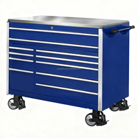 Caja de Herramientas con Ruedas, con Cerradura, Anticorrosión, para Reparación de Automóviles, Bricolaje, con Asa Cómoda, para Garaje o Taller
