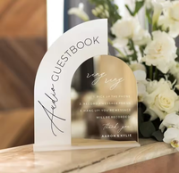 Panneau d'arche en acrylique pour la plantation printanière et livre d'or, panneau de table pour cabine téléphonique de mariage, livre d'or audio pour décoration de mariage