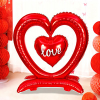 Ballons en forme de cœur pour la Saint-Valentin, décorations de mariage, ballons géants en forme de cœur, ballons en aluminium Mylar, fournitures de mariage