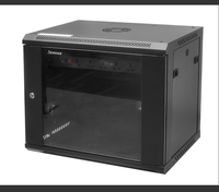 Armoire réseau murale en acier 4U, rack de serveur de centre de données 19 pouces avec portes en verre DDF, protection IP20