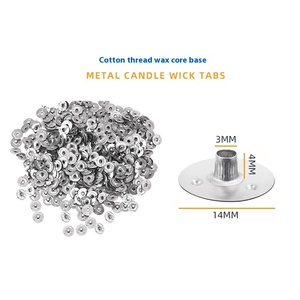 Fixateur de <span class=keywords><strong>mèche</strong></span> de bougie en <span class=keywords><strong>métal</strong></span> électro-plaqué avec logo personnalisé, rond de 14 mm, pour la fabrication de bougies - Product Image 6