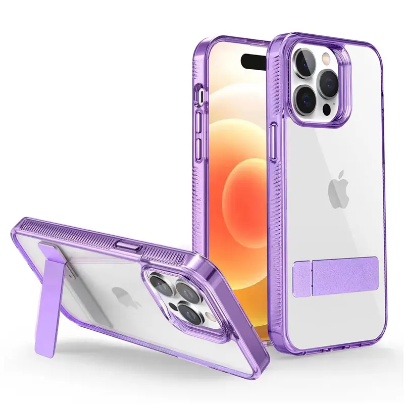 For iPhone14 case Transparent Clear Appl Phone Case custom Kickstand Mobile phone Cover For iPhone 14 Pro max 12 11 13 pro max