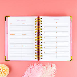 Agenda/Diario/Planificador Semanal, Mensual y Diario con Espiral, Cubierta de Papel Rosa, con Separadores, 100 Páginas, Logotipo Personalizado, Superventas - Product Image 6