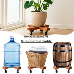 Carrito para Plantas Resistente de Hierro con Ruedas, Base Rodante para Plantas Grandes, Uso en Jardín, con Orificios de Drenaje, Interior/Exterior - Product Image 6