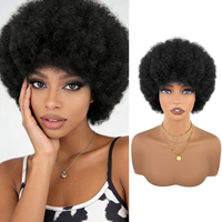 Perruque afro pour femmes africaines, cheveux courts bouclés et volumineux, fabriquée à la machine, style Xuchang, pour l'Europe, l'Amérique et l'Afrique