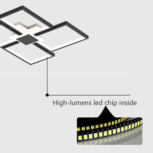 2025 Venta caliente acrílico minimalista forma cuadrada candelabros Led techo colgante luces accesorios techo - Product Image 5