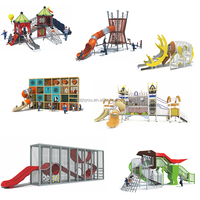 Structure de jeu extérieure robuste de grande taille pour enfants, de style industriel, pour écoles et espaces commerciaux