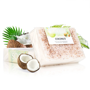 สบู่ขัดผิวมะพร้าวสูตรเฉพาะสำหรับผู้ชายและผู้หญิง ช่วยผลัดเซลล์ผิวสำหรับใบหน้าและผิวกาย ทำความสะอาดรูขุมขนอย่างล้ำลึก ลดรอยสิว บำรุงผิวให้นุ่มนวล - Product Image 4