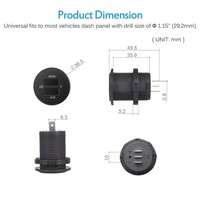 Voltmètre numérique LED DC12V - 24V, ampèremètre, détecteur de tension et de courant pour voiture, testeur, moniteur, panneau pour camping-car, VTT